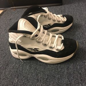 Black & white reebok questions